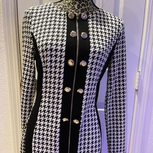 Beautiful Houndstooth midi dress